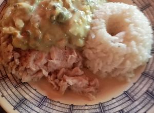 Una foto de Corvina con salsa margarita
