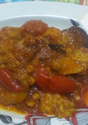 عکسی از دستور خوراک گوجه بادمجان