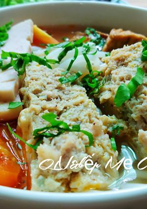 Hình của món Bún riêu giả chiến (Bún riêu tôm tép).