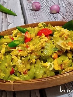 Foto resep Tumis pare orak-arik telur