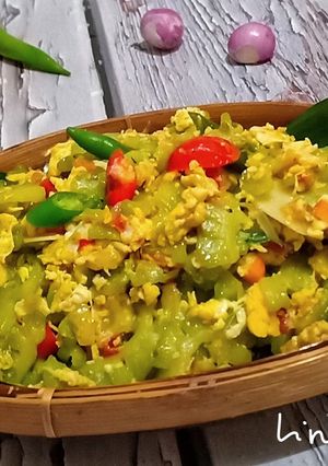 Foto resep Tumis pare orak-arik telur