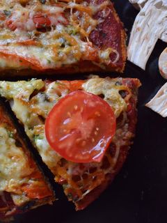 Zöldséges Pizza [vegán, lisztmentes] recept fotója