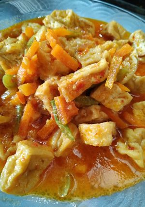 Foto resep Tahu wortel buncis kuah santan rica-rica