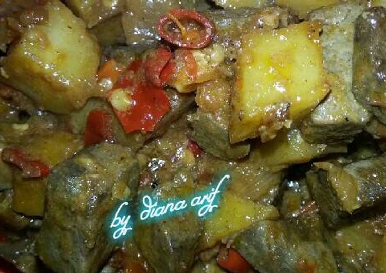 Sambel goreng ati sapi cs kentang.π