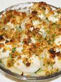 Ostiones al broiler con papas a la mantequilla