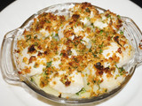 Ostiones al broiler con papas a la mantequilla
