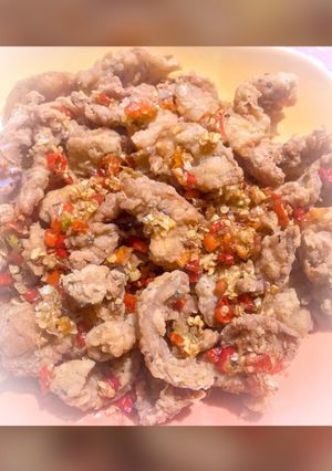 Foto resep Kulit ayam krispy cabe garam