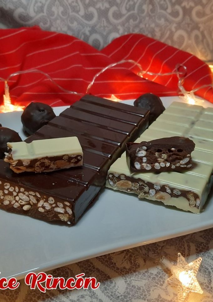 Una foto de 🌟Turrón casero tipo Suchard clásico y blanco 🎄