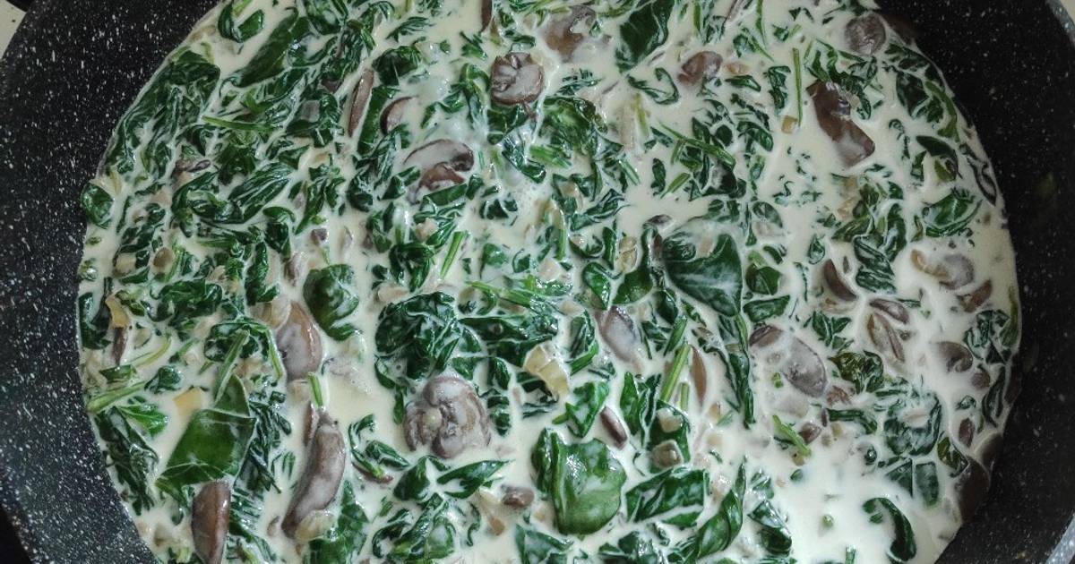 Creamed Spinach and Mushrooms Recipe by Jenny Lynn - Cookpad