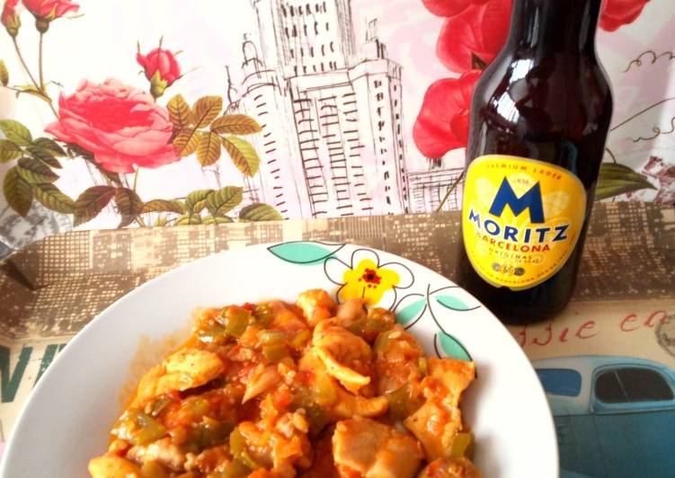 Pollo a la cerveza