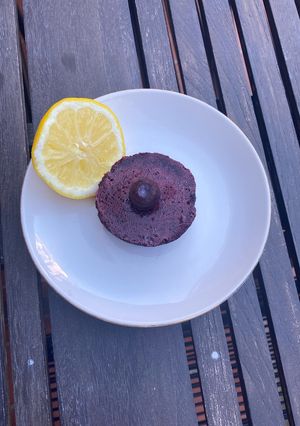 Una foto de Mousse de arándanos