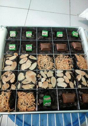 Foto resep Fudgy brownies (brownies shinny crust)