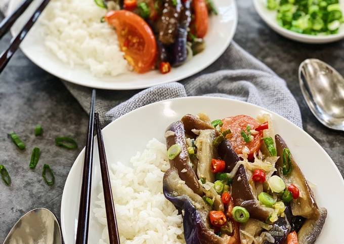 Recipe of Award-winning Eggplant Oyster Sauce Stir Fry