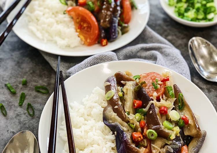 Recipe of Speedy Eggplant Oyster Sauce Stir Fry