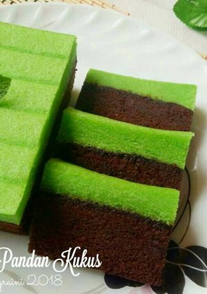 Foto resep Brownies Pandan Kukus (ala Aman*a) #PR_BrowniesDCC