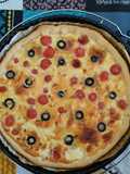 Tarte à la tomate 🍅 fromage de chèvre 🐐 et olives