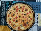 Tarte à la tomate 🍅 fromage de chèvre 🐐 et olives