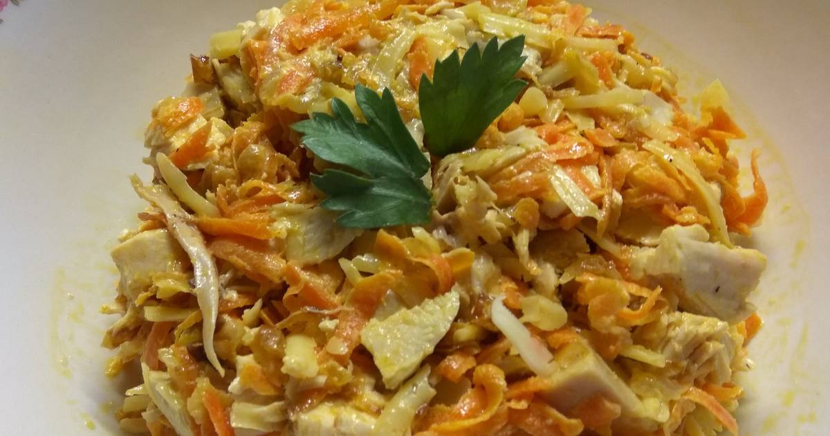 Салат из курицы с морковью и луком, рецепты с фото (1 617