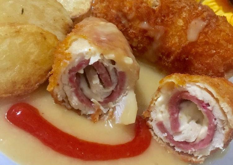 Resep Chicken cordon bleu🐔🧀 yang Sempurna