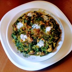 A picture of Palak Veggies and Urad dal Bodi Tarkari.