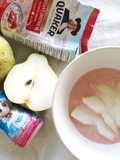 Oatmeal Strawberry Milk and Pear