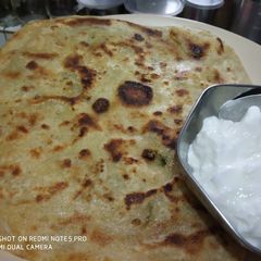 A picture of Square shape Aloo Parantha.
