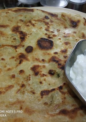 A picture of Square shape Aloo Parantha.