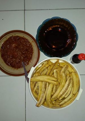 Foto resep Pisang goreng + sambal terasi