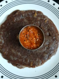 #mycookingzeal ராகி தோசை & ரெட் சட்னி செய்முறை முக்கிய புகைப்படம்