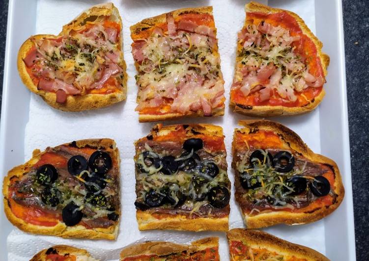 Pan pizza rústico variados