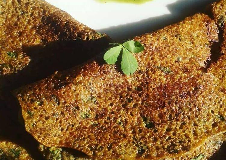 Step-by-Step Guide to Make Super Quick Homemade Fenugreek leaves dosa