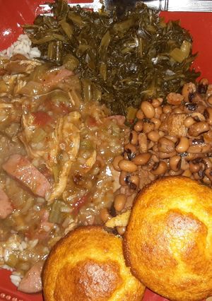 A picture of Sausage and chicken gumbo.