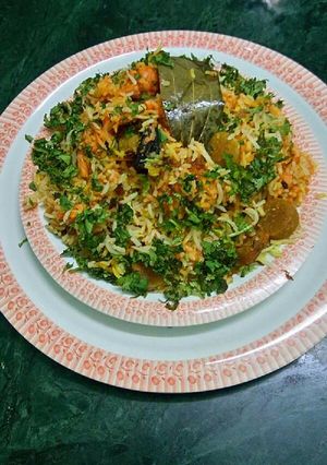 A picture of Vegetable biryani.