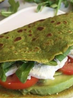 Una foto de Crepes de espinacas