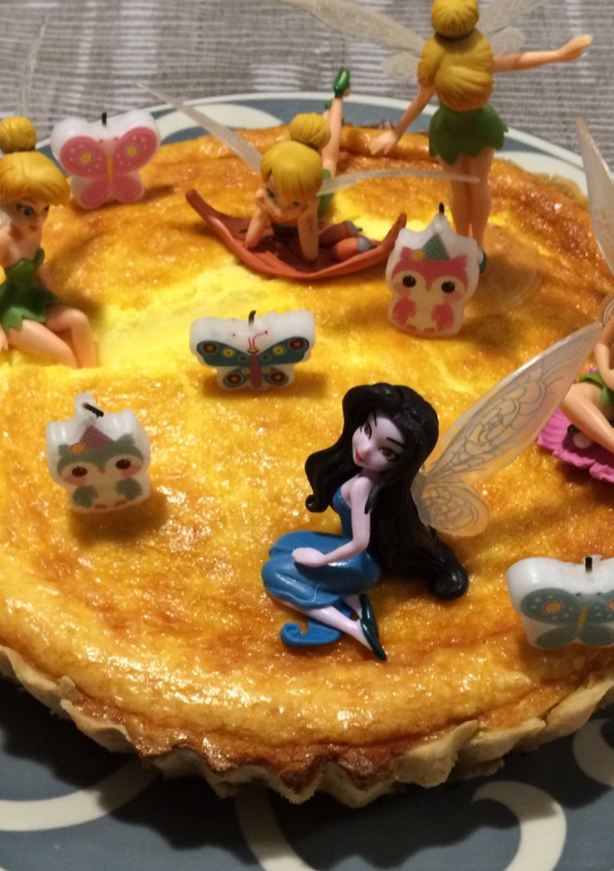 Una foto de Tarta de queso suave al horno sin azúcar