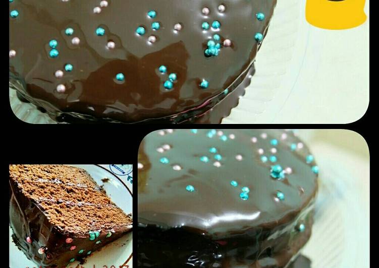 Langkah Mudah untuk Menyiapkan Chocolate Ganache Cake yang Enak Banget