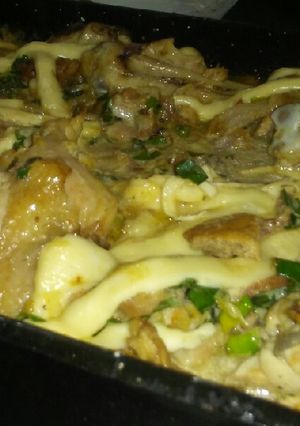 Una foto de Pollo a la crema