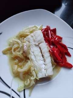 Una foto de Bacalao con pimientos del piquillo