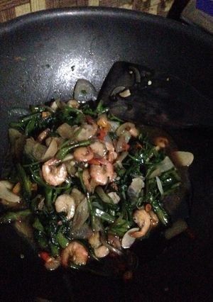 Foto resep Tumis kangkung udang saus tiram