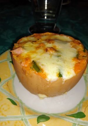 Una foto de Calabaza rellena