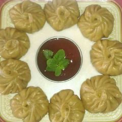 A picture of Wheat flour veg momos.