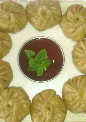 A picture of Wheat flour veg momos.