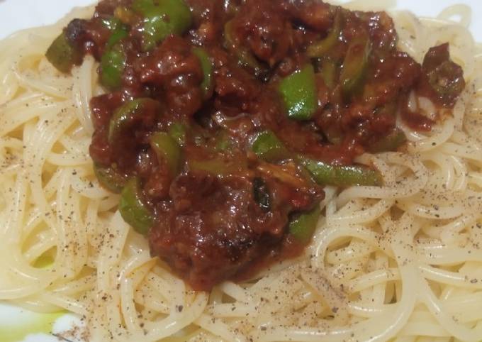 Keema spaghetti