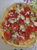 Omelette con carne de cerdo