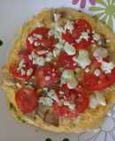 Omelette con carne de cerdo