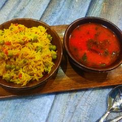 A picture of Tomato rasam.
