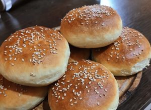 Una foto de Pan de leche para hamburguesas