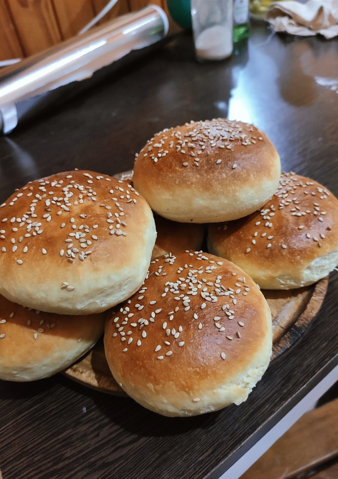 Una foto de Pan de leche para hamburguesas