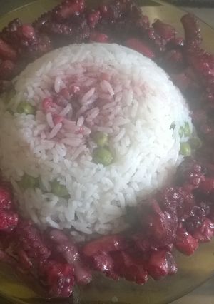 صورة لوصفة ارز بالاخطبوط او 😋😋 poulpe