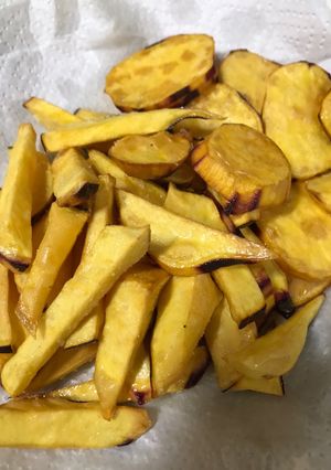 Una foto de Camote frito con lomito
